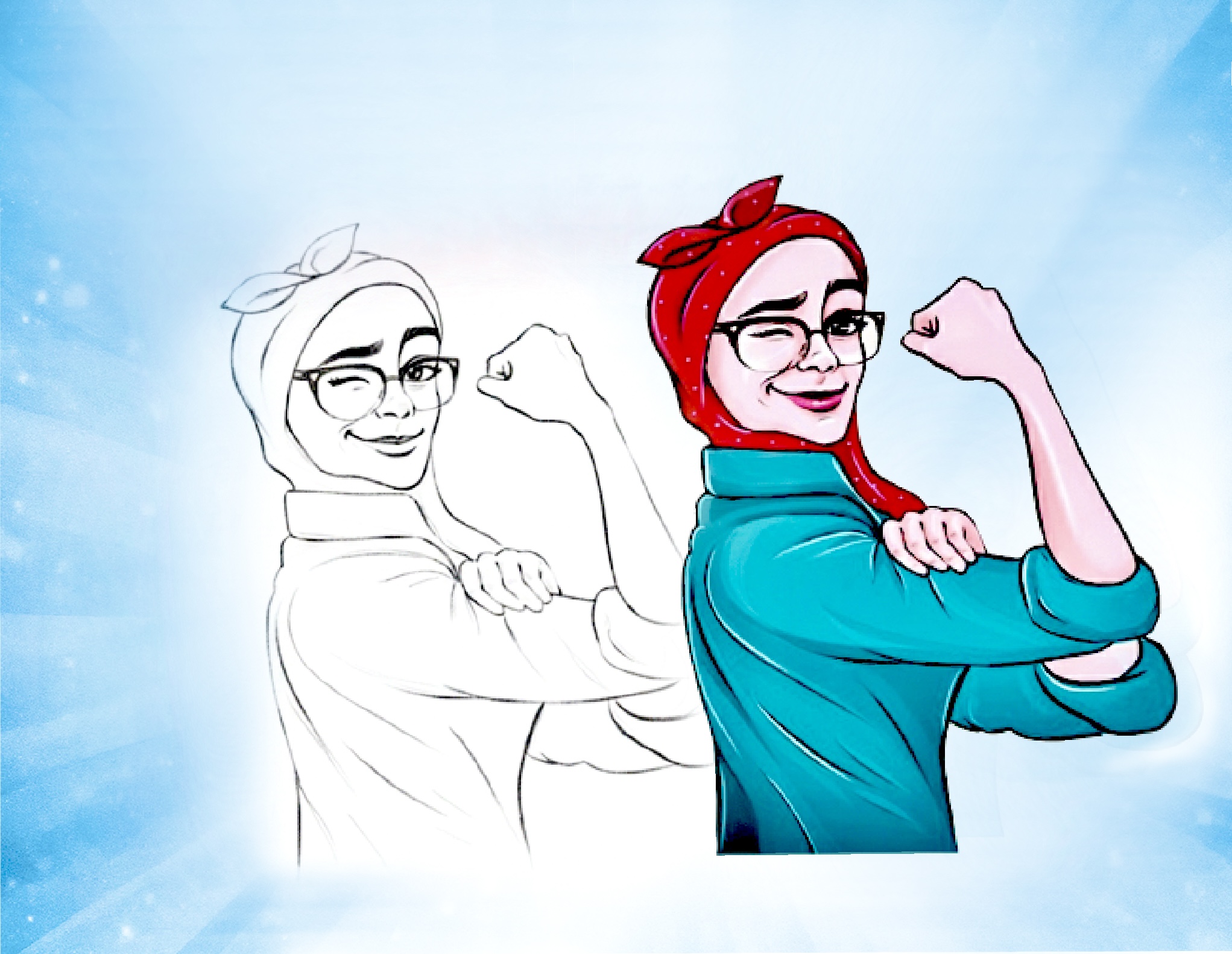 طراحی کاراکتر دختر ایرانی